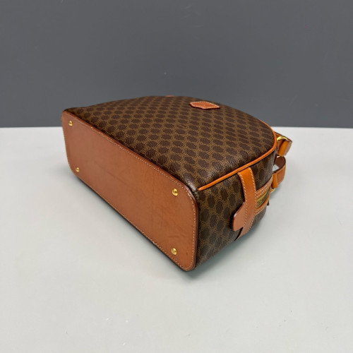 Celine Handbag Macadam Logo Brown