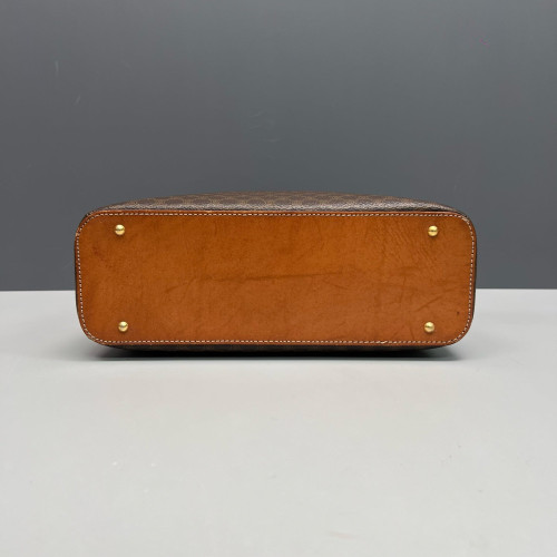Celine Handbag Macadam Logo Brown