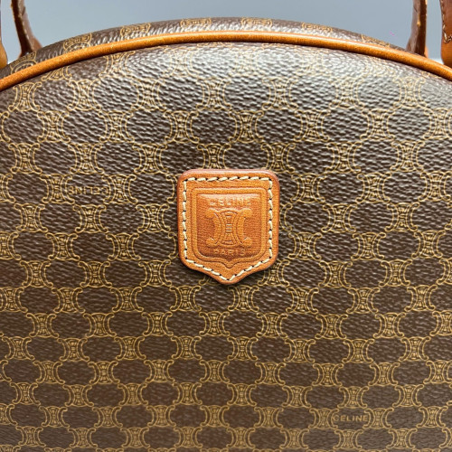 Celine Handbag Macadam Logo Brown
