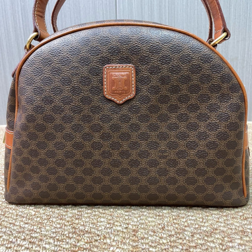 Celine Handbag Macadam Logo Brown