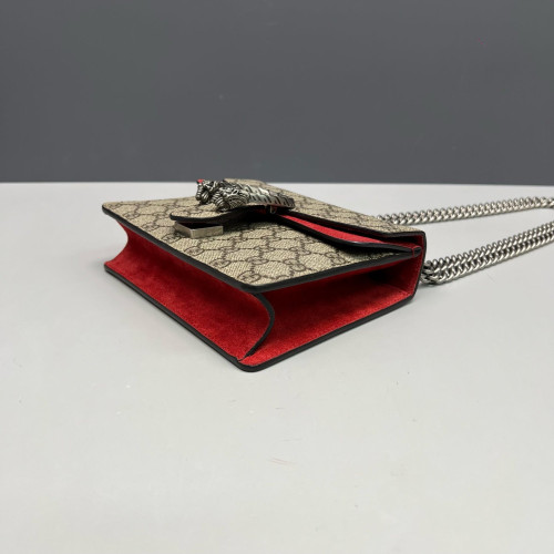 Gucci Mini Dionysus GG Supreme Monogram Beige Red