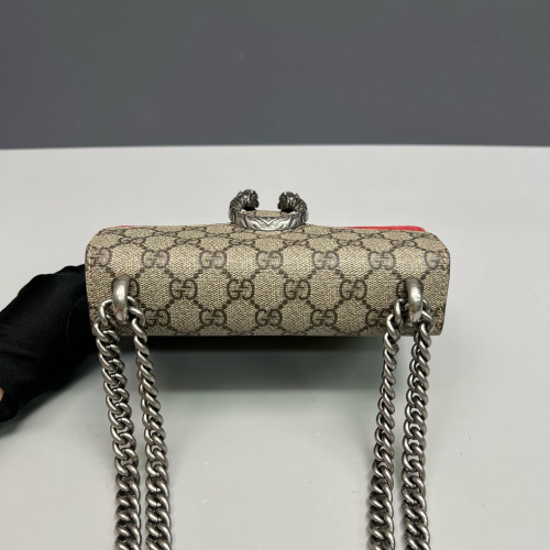 Gucci Mini Dionysus GG Supreme Monogram Beige Red