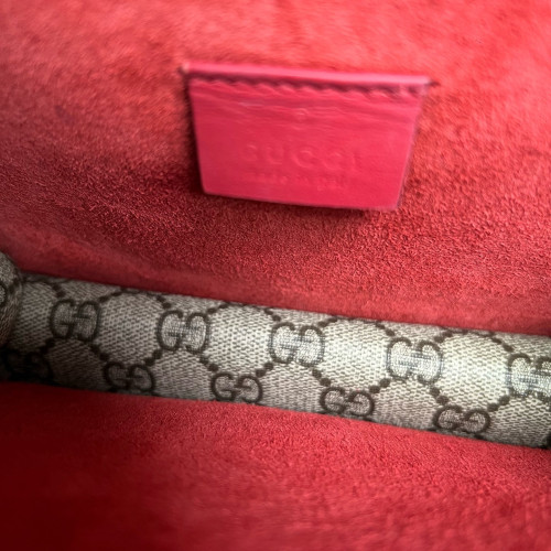 Gucci Mini Dionysus GG Supreme Monogram Beige Red