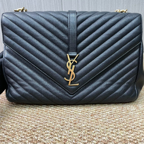 Yves Saint Laurent Large College Calfskin Black Yves Saint Laurent Large College Calfskin Black