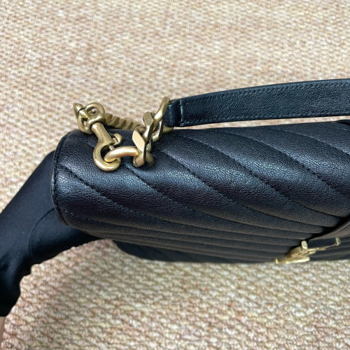 Yves Saint Laurent Large College Calfskin Black Yves Saint Laurent Large College Calfskin Black