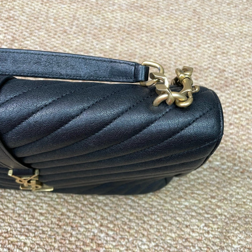 Yves Saint Laurent Large College Calfskin Black Yves Saint Laurent Large College Calfskin Black
