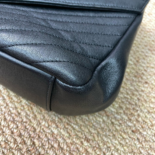 Yves Saint Laurent Large College Calfskin Black Yves Saint Laurent Large College Calfskin Black
