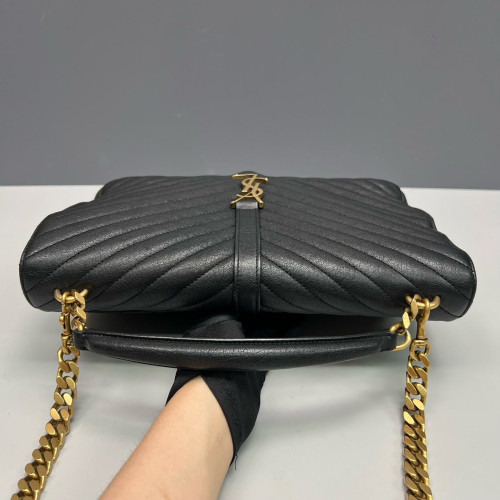 Yves Saint Laurent Large College Calfskin Black Yves Saint Laurent Large College Calfskin Black