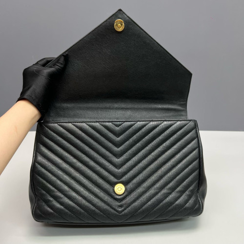 Yves Saint Laurent Large College Calfskin Black Yves Saint Laurent Large College Calfskin Black