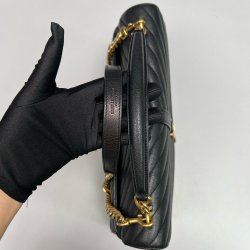 Yves Saint Laurent Large College Calfskin Black Yves Saint Laurent Large College Calfskin Black