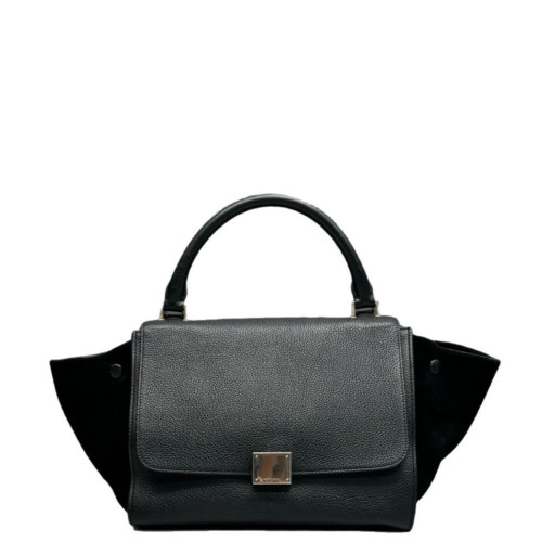 Celine Small Trapeze Calfskin Suede Black