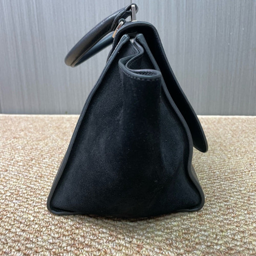 Celine Small Trapeze Calfskin Suede Black