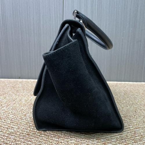 Celine Small Trapeze Calfskin Suede Black