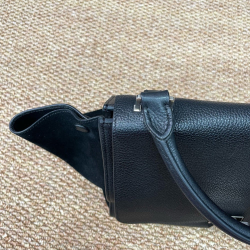 Celine Small Trapeze Calfskin Suede Black