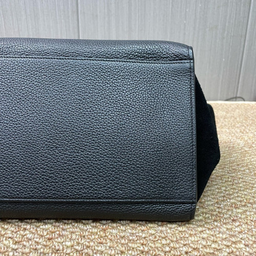 Celine Small Trapeze Calfskin Suede Black