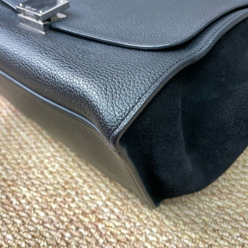 Celine Small Trapeze Calfskin Suede Black