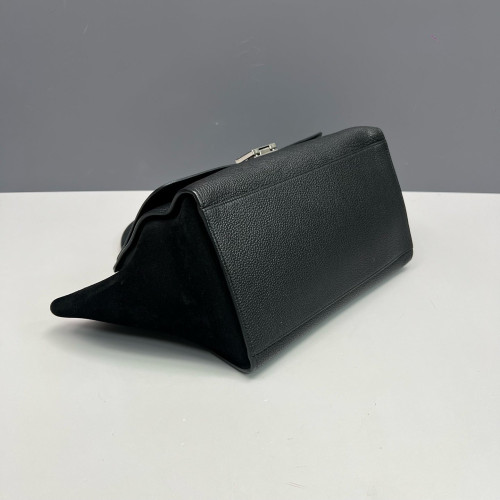 Celine Small Trapeze Calfskin Suede Black