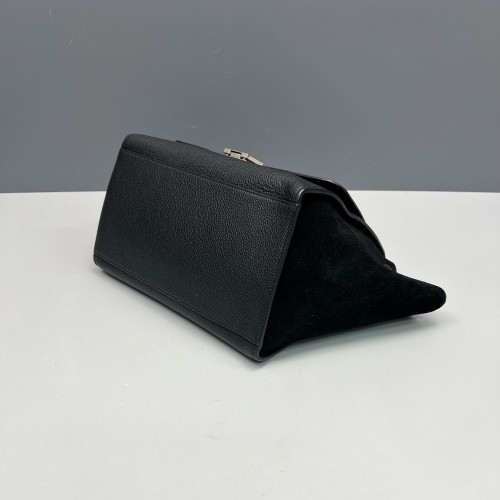 Celine Small Trapeze Calfskin Suede Black