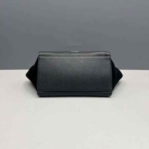 Celine Small Trapeze Calfskin Suede Black