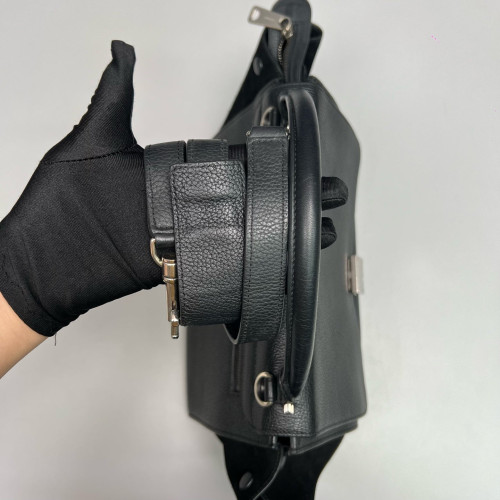 Celine Small Trapeze Calfskin Suede Black