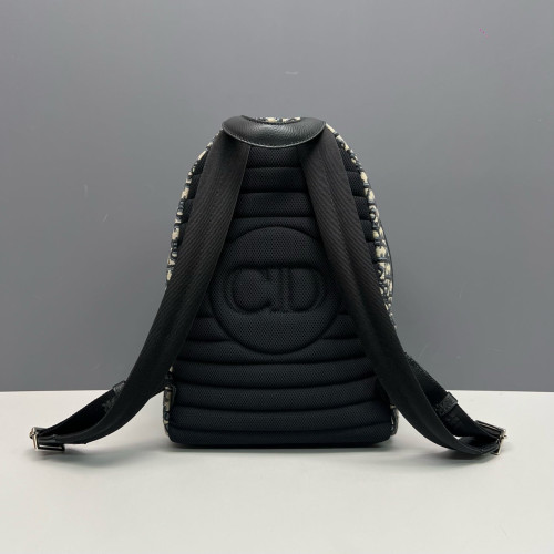 Dior Small Diortravel Backpack Oblique Calfskin Blue Beige