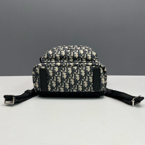 Dior Small Diortravel Backpack Oblique Calfskin Blue Beige