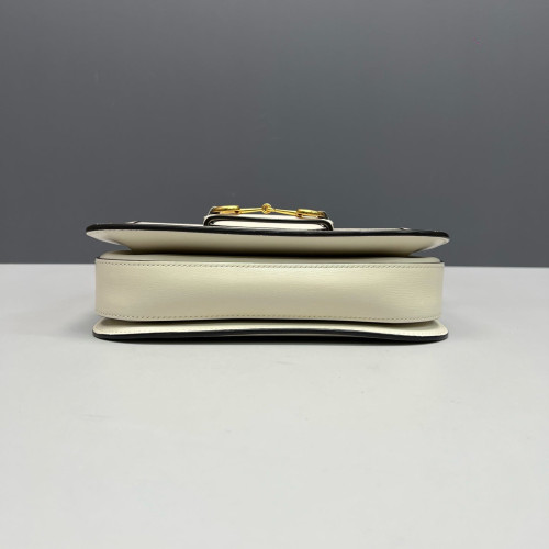 Gucci Medium Horsebit 1955 GG Supreme Monogram Brown White