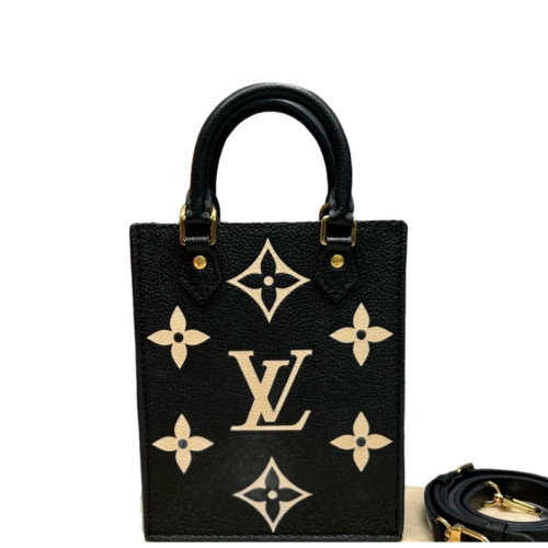 Louis Vuitton Petite Sac Plat Monogram Empreinte Giant Black White