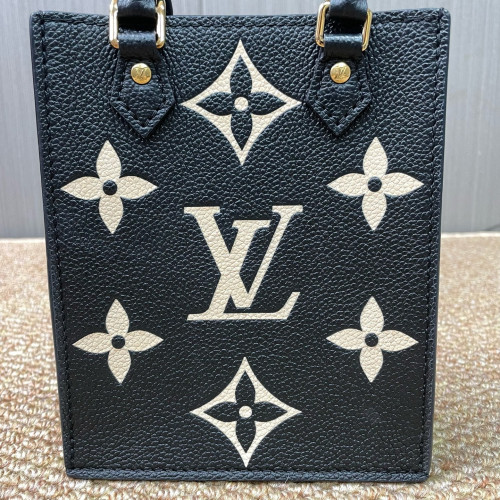 Louis Vuitton Petite Sac Plat Monogram Empreinte Giant Black White