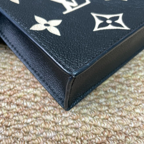 Louis Vuitton Petite Sac Plat Monogram Empreinte Giant Black White