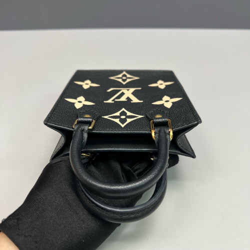Louis Vuitton Petite Sac Plat Monogram Empreinte Giant Black White