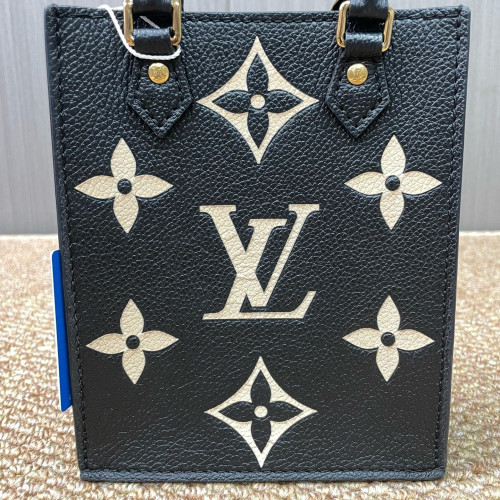 Louis Vuitton Petite Sac Plat Monogram Empreinte Giant Black White