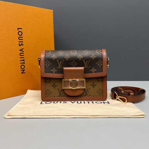 Louis Vuitton Dauphine Mini Monogram Reverse Monogram Brown