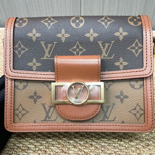 Louis Vuitton Dauphine Mini Monogram Reverse Monogram Brown