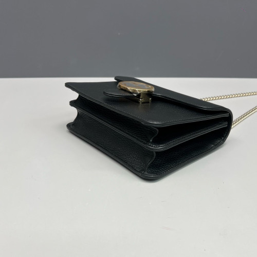 Gucci Small Interlocking G Shoulder Bag Calfskin Black
