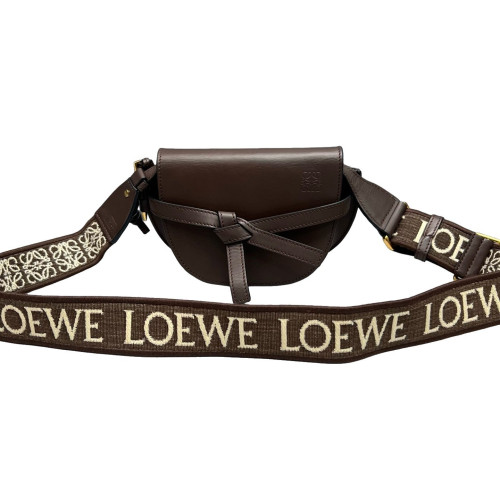 Loewe Mini Gate Dual Calfskin Dark Brown
