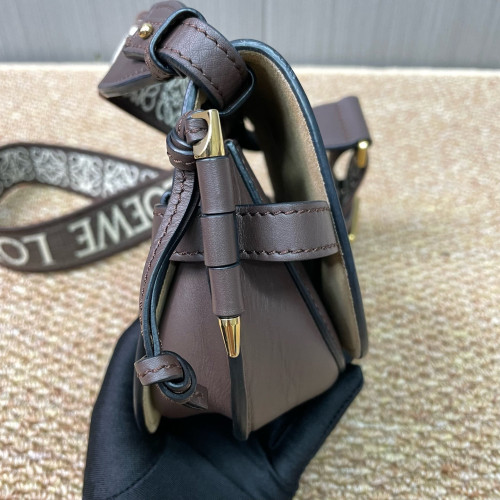 Loewe Mini Gate Dual Calfskin Dark Brown