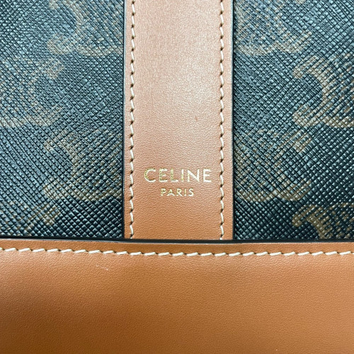 Celine Triomphe Bucket Bag Small Triomphe Calfskin Brown Dark Brown