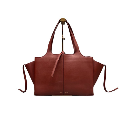 Celine Small Tri-Fold Bag Calfskin Brick Red