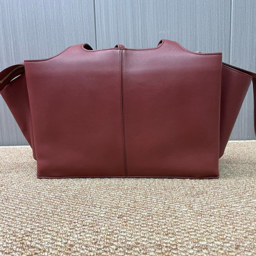 Celine Small Tri-Fold Bag Calfskin Brick Red