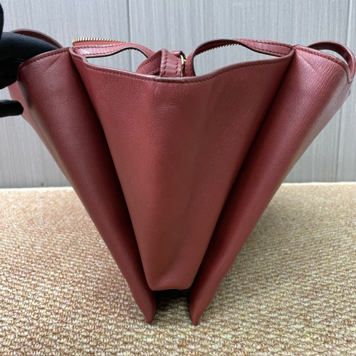 Celine Small Tri-Fold Bag Calfskin Brick Red