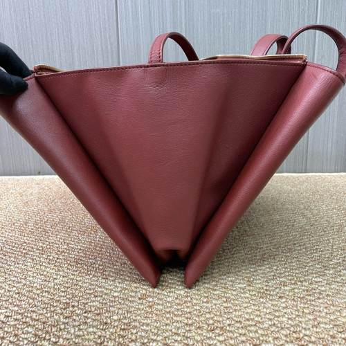 Celine Small Tri-Fold Bag Calfskin Brick Red