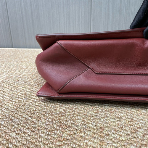 Celine Small Tri-Fold Bag Calfskin Brick Red
