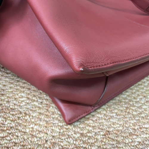 Celine Small Tri-Fold Bag Calfskin Brick Red