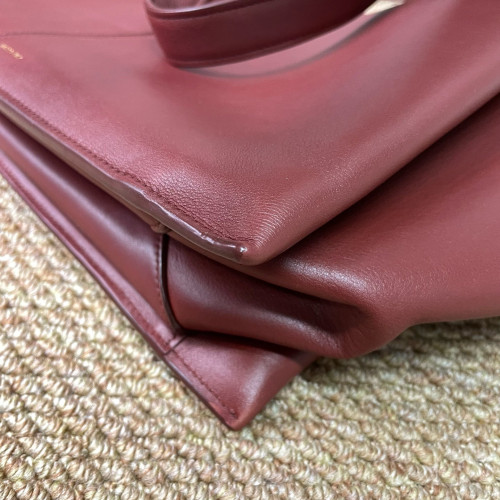 Celine Small Tri-Fold Bag Calfskin Brick Red