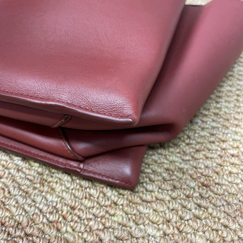 Celine Small Tri-Fold Bag Calfskin Brick Red