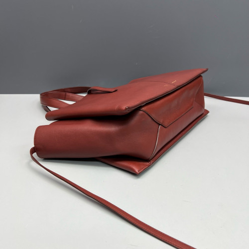 Celine Small Tri-Fold Bag Calfskin Brick Red