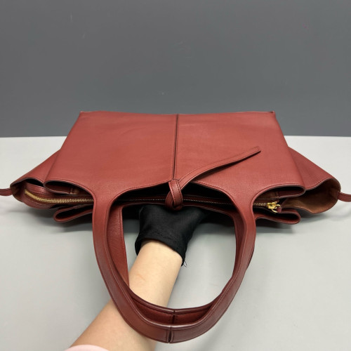 Celine Small Tri-Fold Bag Calfskin Brick Red