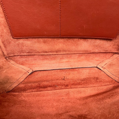 Celine Small Tri-Fold Bag Calfskin Brick Red