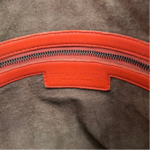 Bottega Veneta Large Belly Hobo Intrecciato Nappa Orange